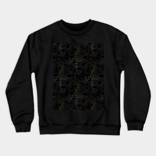 Fanny Halloween Glitter Skulls For Happy Hollyday Crewneck Sweatshirt